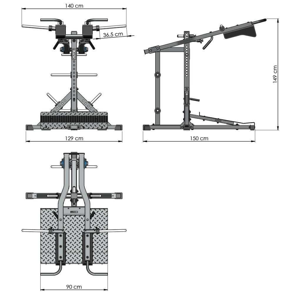 Раменна Преса Lever Arm , Комбиниран Фитнес Уред за Клек - Трапец