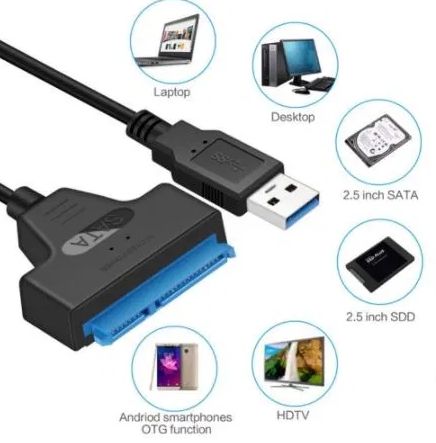 USB 3.0 Кабел за връзка към твърд диск 2.5" SATA HDD / SSD + Гаранция