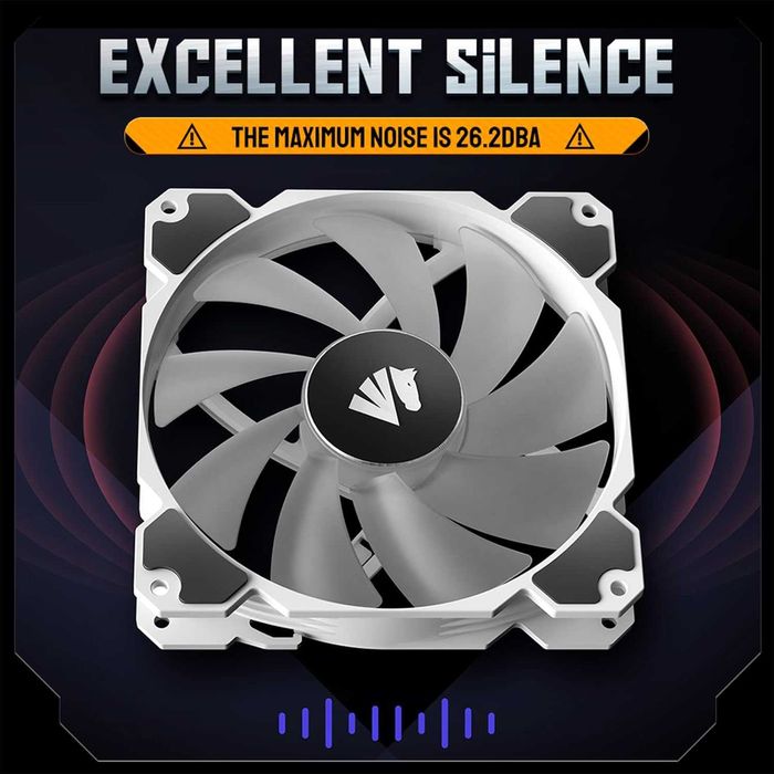 Cooler ventilator AsiaHorse 140mm Argb Pwm,carcasa PC,pachet 2 bucati