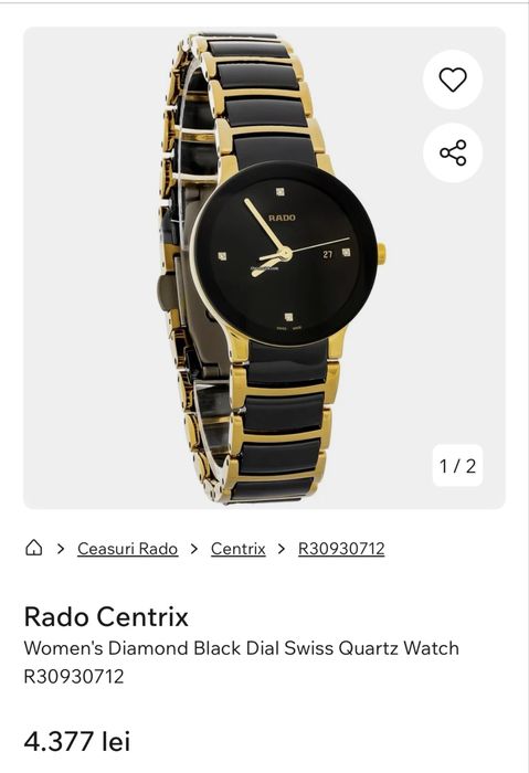 Amanet Royal CB: Rado Centrix R30930712 ca nou