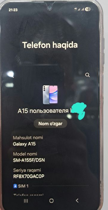 SAMSUNG A15 Smartfon