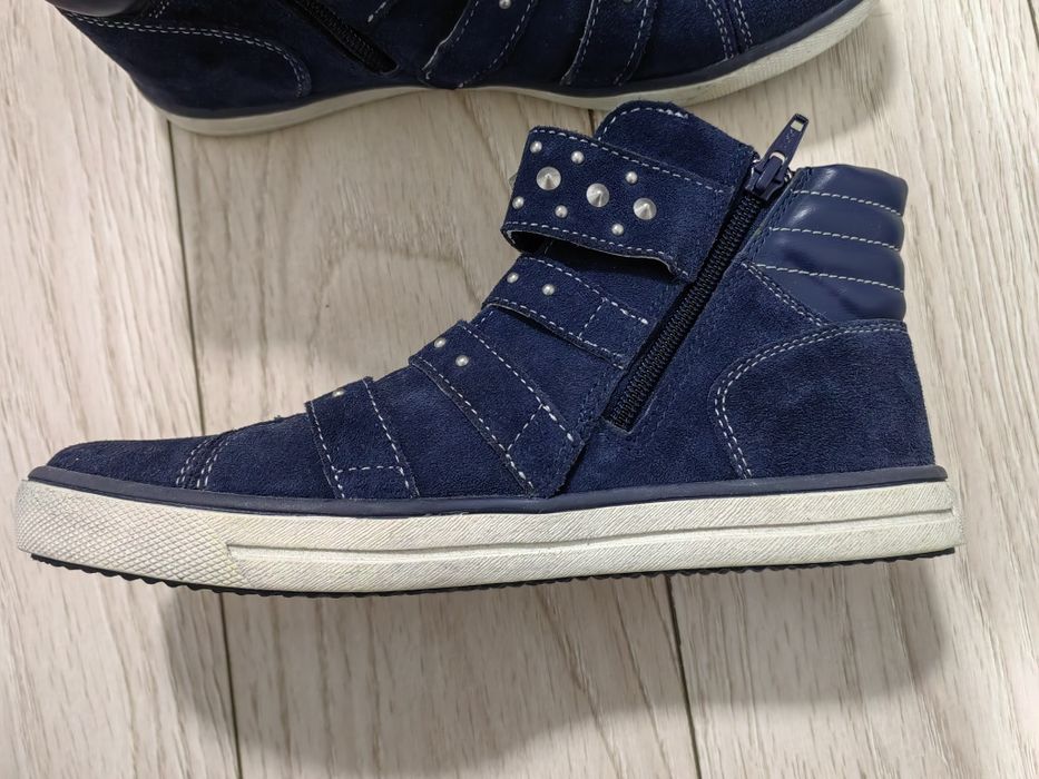Ghete sport din piele întoarsă Lurchi, mărimea 38, bleumarin