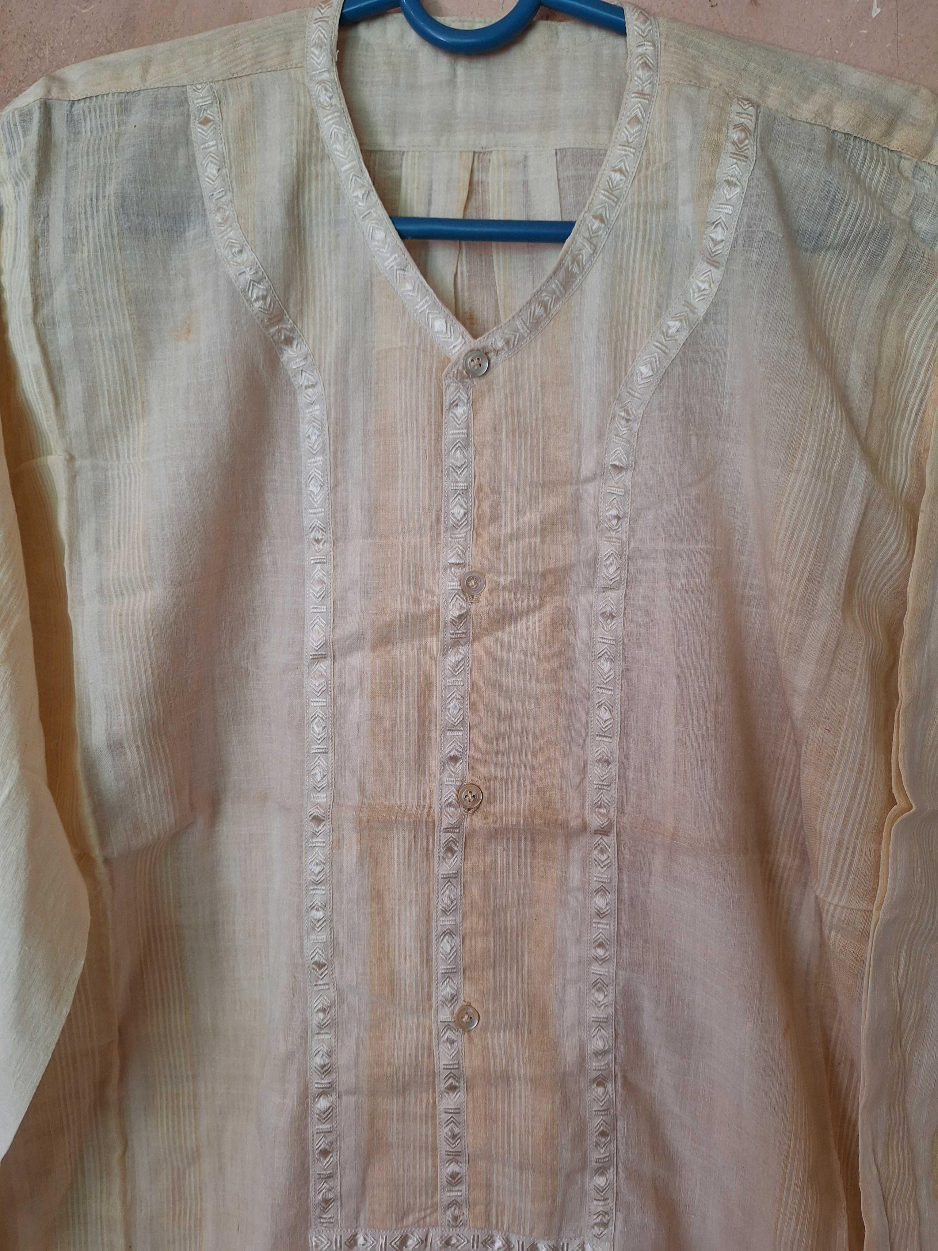 Мъжка риза за носия кенар с коприна