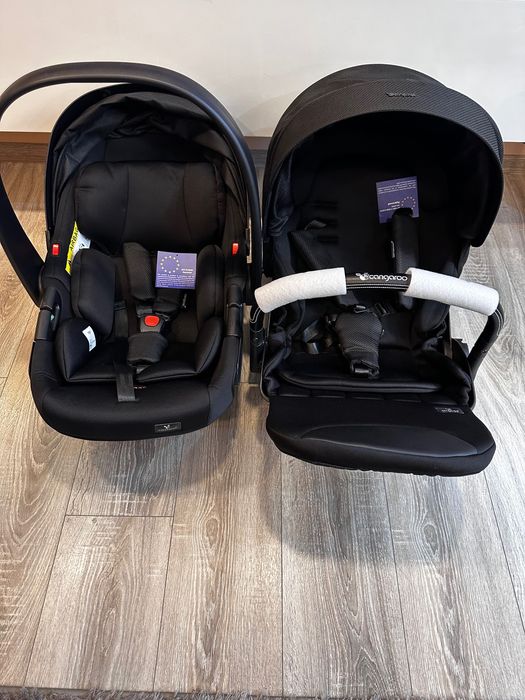 НОВА НЕИЗПОЛЗВАНА количка 3 в 1 Cangaroo - Unique, Carbon Black