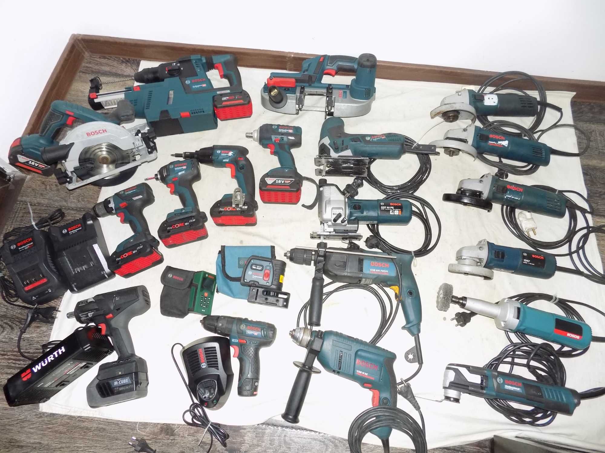 Scule  BOSCH  GCB 18V-Li , GTB 18V-45  , impact Wurth ASS 18 1/2