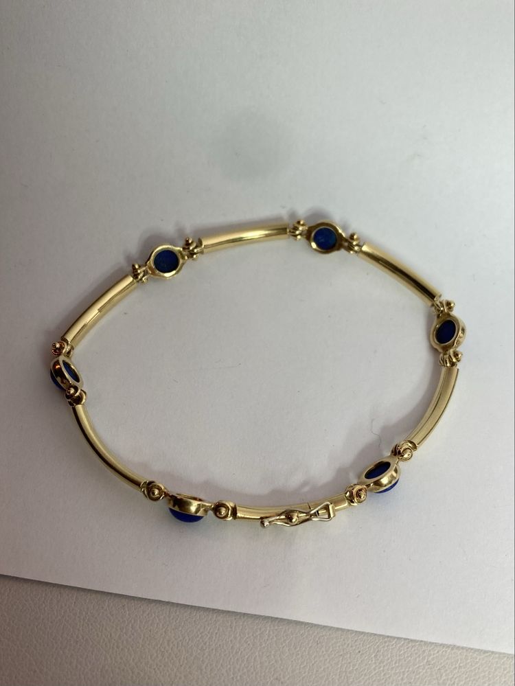 Bratara aur 18kt.cu lapis lazuli