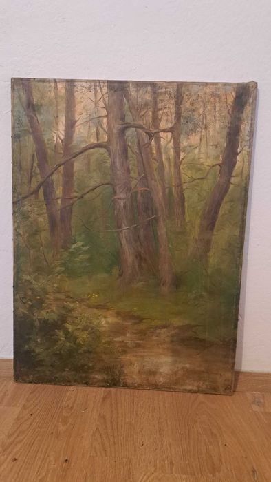 Vechi 121 ani-tablou panza-ulei Petru Serafim