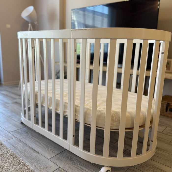 Трансформиращо се легло от бук Рим БЯЛО + Матраци