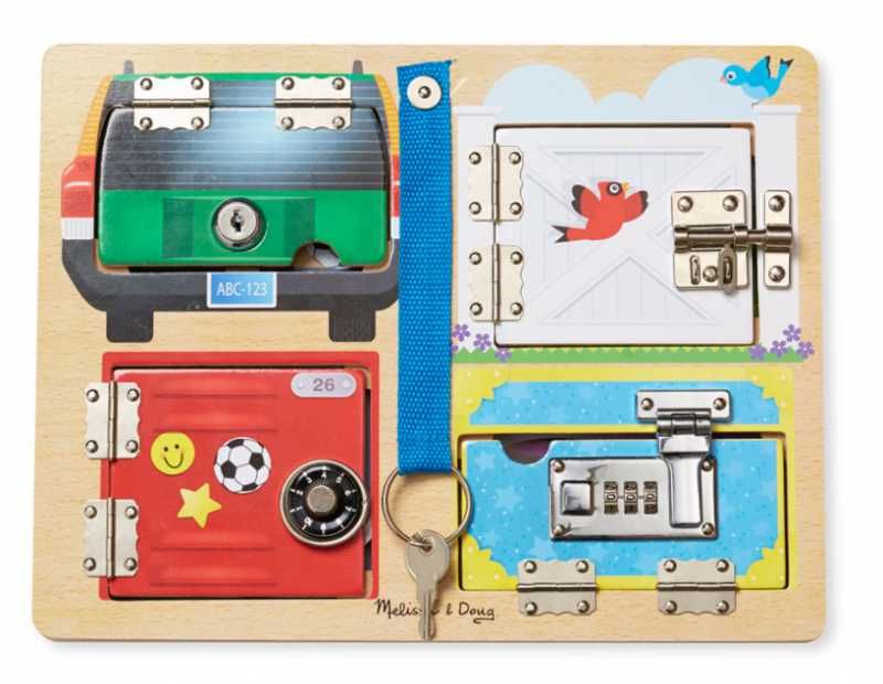Melissa & Doug - Дървена образователна игра с ключалки