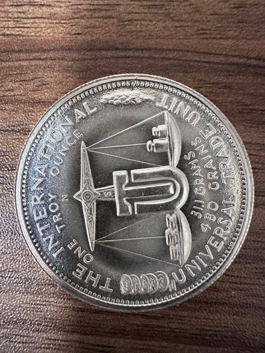medalie/jeton din argint de o uncie