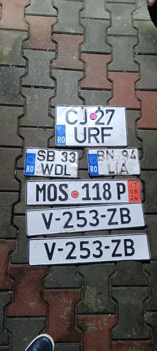 Lot plăcute auto vechi, numere auto colectie