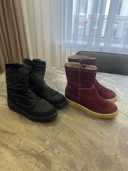 Сапожки зимние и балоневые черные б /у