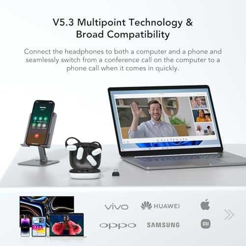 Нови Open Ear Bluetooth 5.3 Слушалки + USB Донгъл, 45 часа Батерия