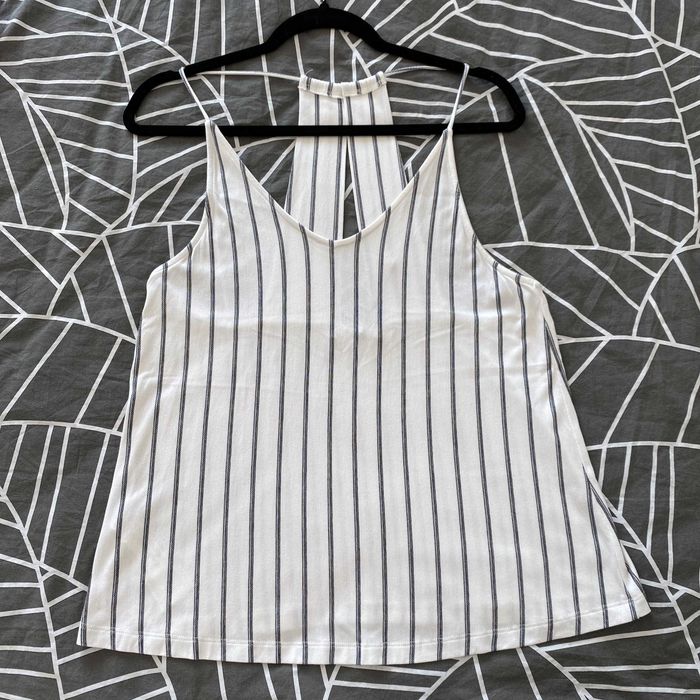 Maieu de dama in dungi alb cu negru MANGO marimea L