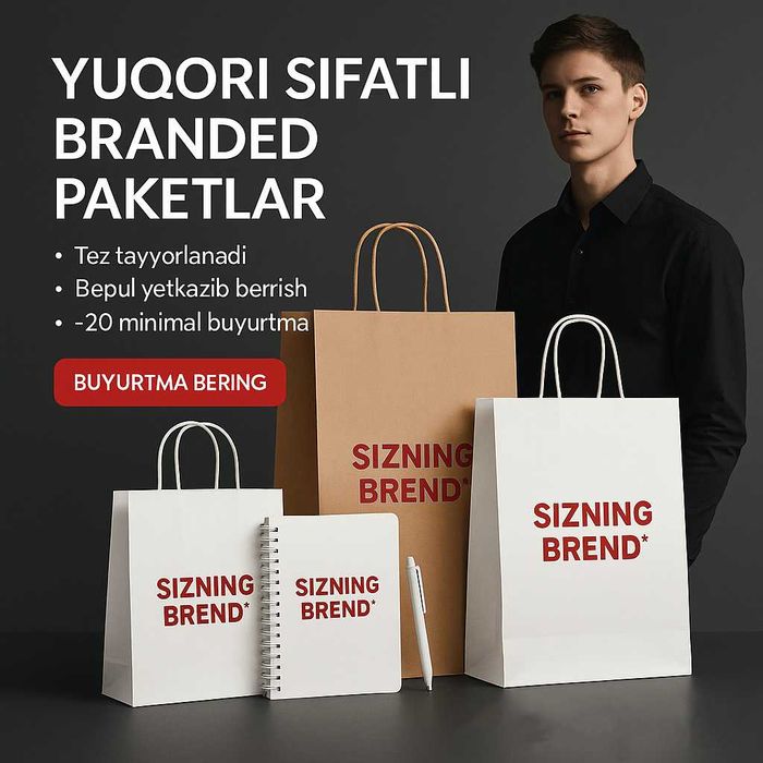 Brendli Karton Paket – Sovg'a uchun | 3–5 kunda tayyor!