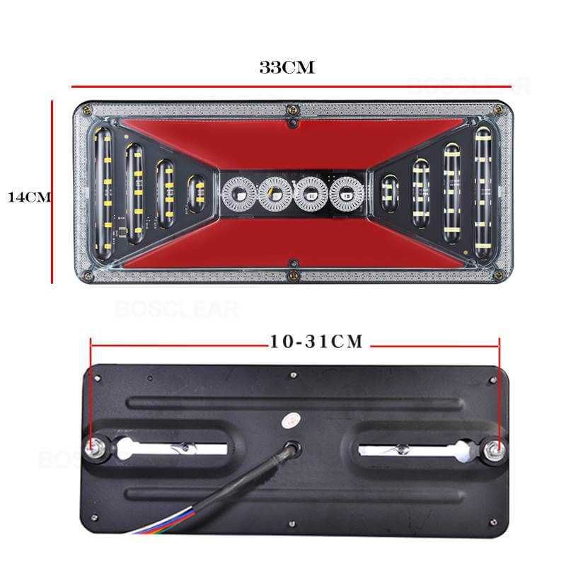 Lampi stopuri spate led B858, semnalizare dinamica, 12-24V, 4 functii