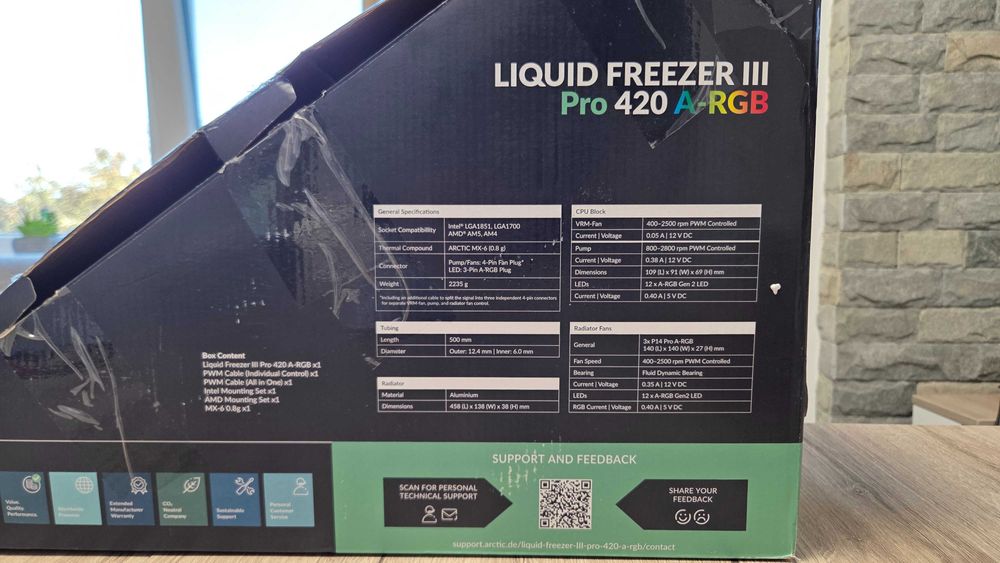ARCTIC Liquid Freezer III Pro 420 ARGB водно охлаждане CPU