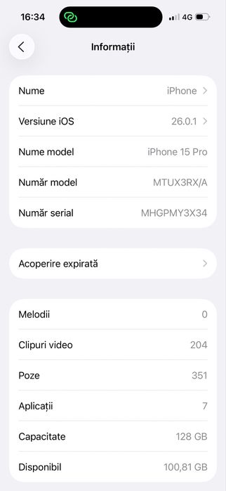Vand iphone 15 pro