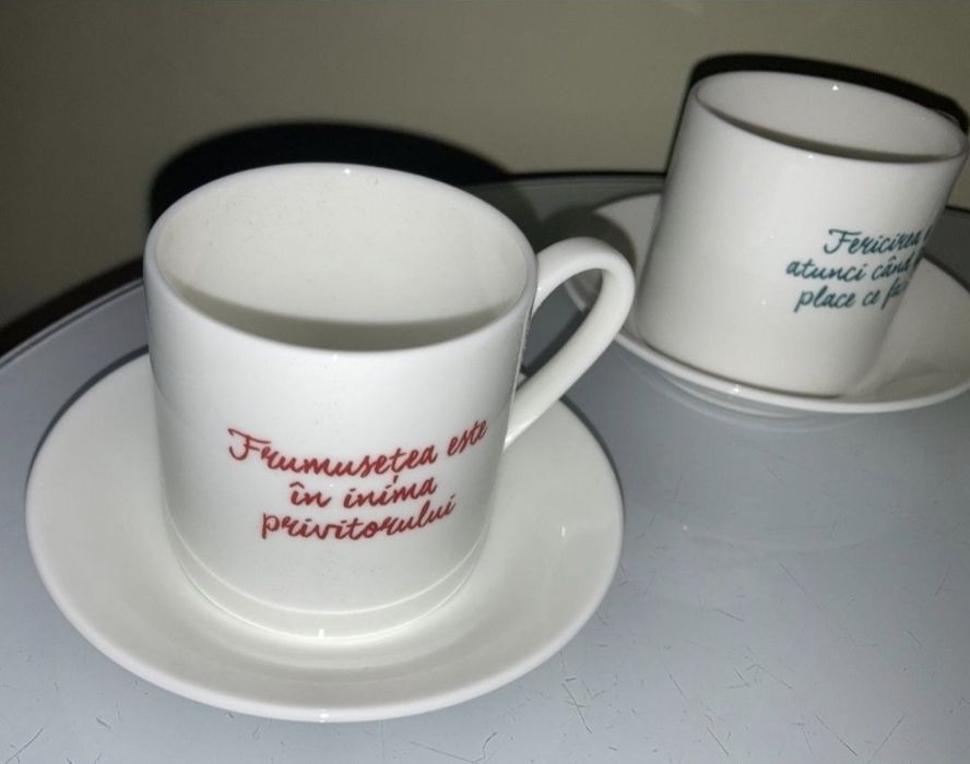 Set 4 cescute cu mesaje vesele