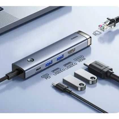 Baseus Hub 5 в 1 Type-c многофункциональный HUB, Xub Xab. ест Доставка