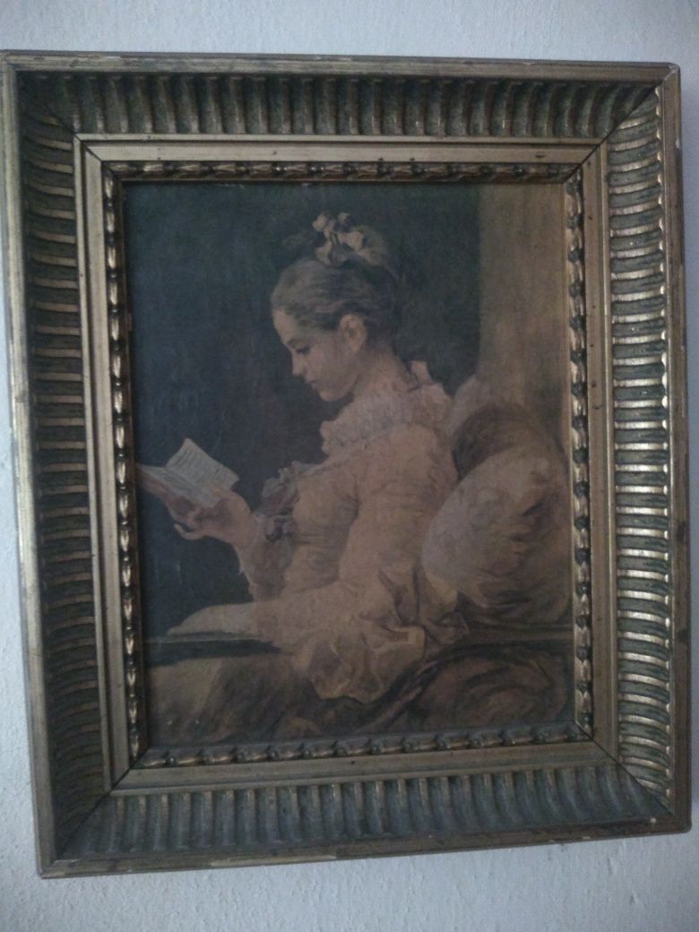 Картина Дамата с книгата.
