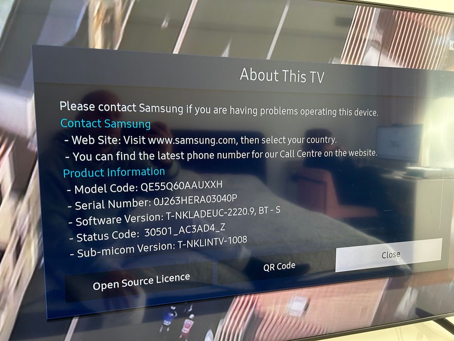 Телевизор Samsung (QE55Q60AAUXXH), 55" QLED Smart TV