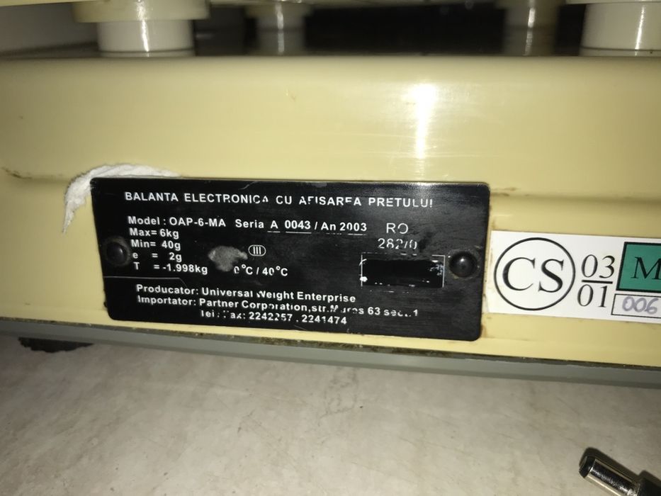 Cântar Partner UWE MM-5000 5kg