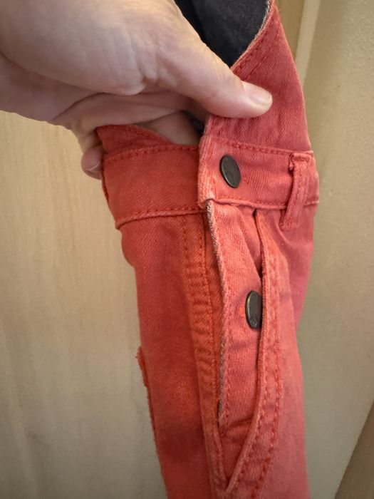 Sarafan de blugi rosu caramiziu Fat Face UK 5-6 ani