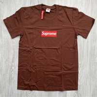 Tricou Supreme L Box Logo Maro - Rosu