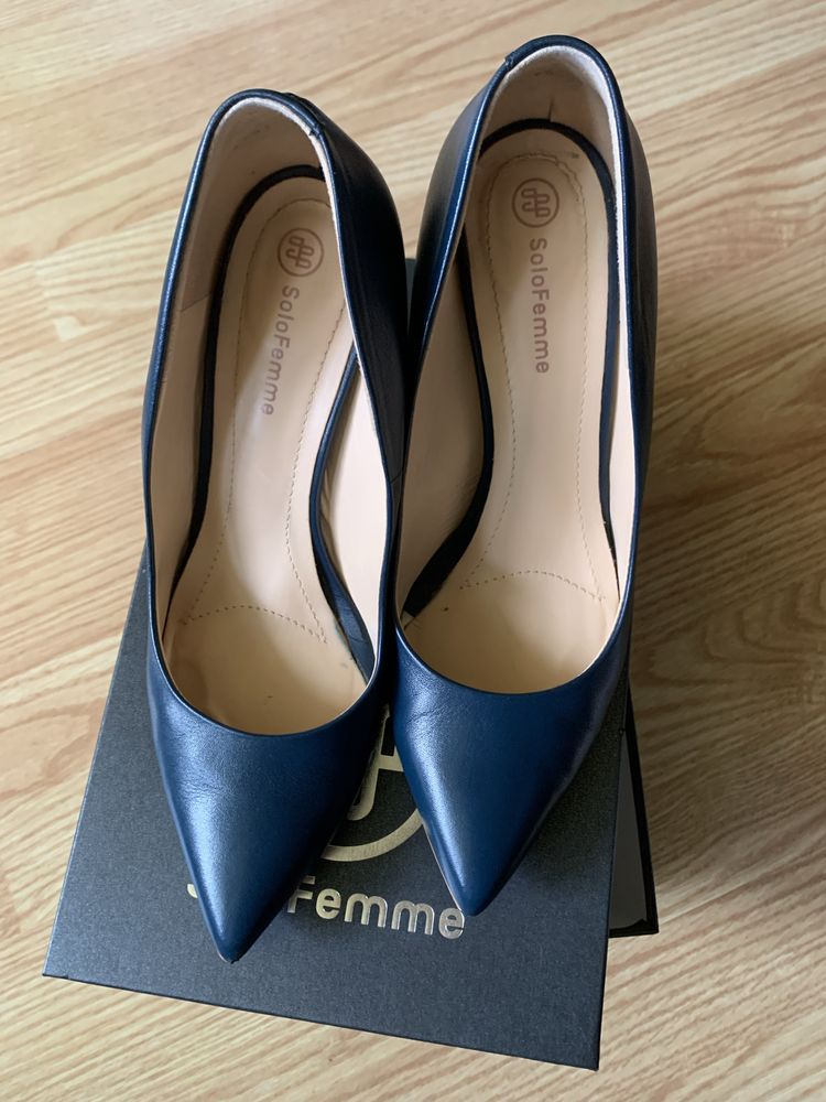 Pantofi piele toc gros / masura 40