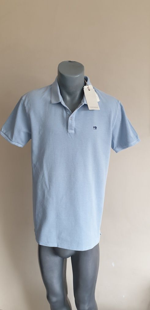 Scotch & Soda Pique Cotton  M - L НОВО ОРИГИНАЛ Мъжки Тениски - 3 Броя