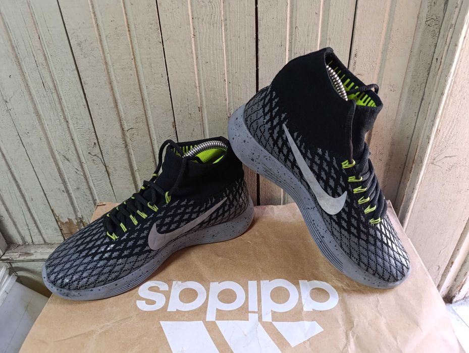 Nike Lunarepic Flyknit Shield Black Silver Volt''оригинални маратонки