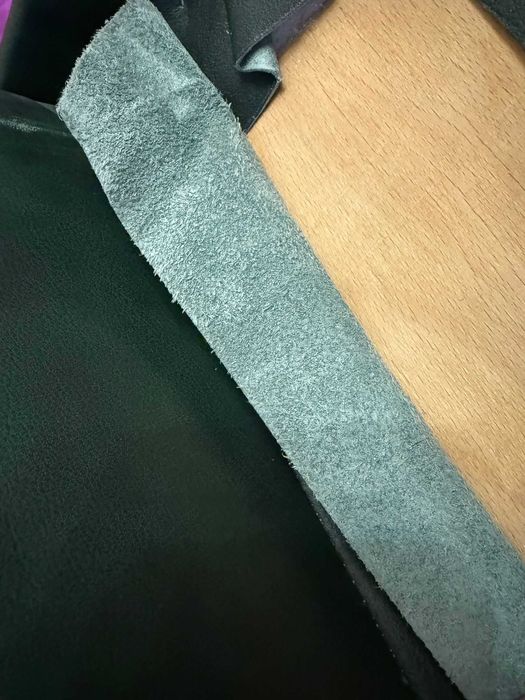Scaun/Fotoliu de Birou, Design Clasic, Piele Naturala Verde