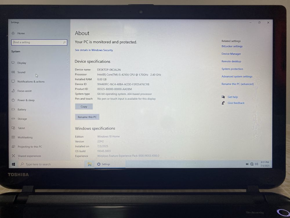 Toshiba Satellite L50