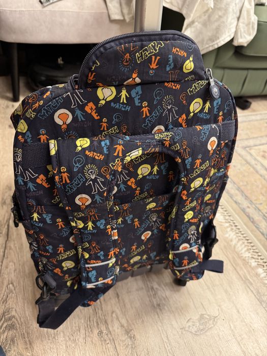 Rucsac Ghiozdan Scoala Kipling Original cu roti usor si incapator