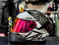 Casca Moto Premier Devil Carbon Gloss Grey , White