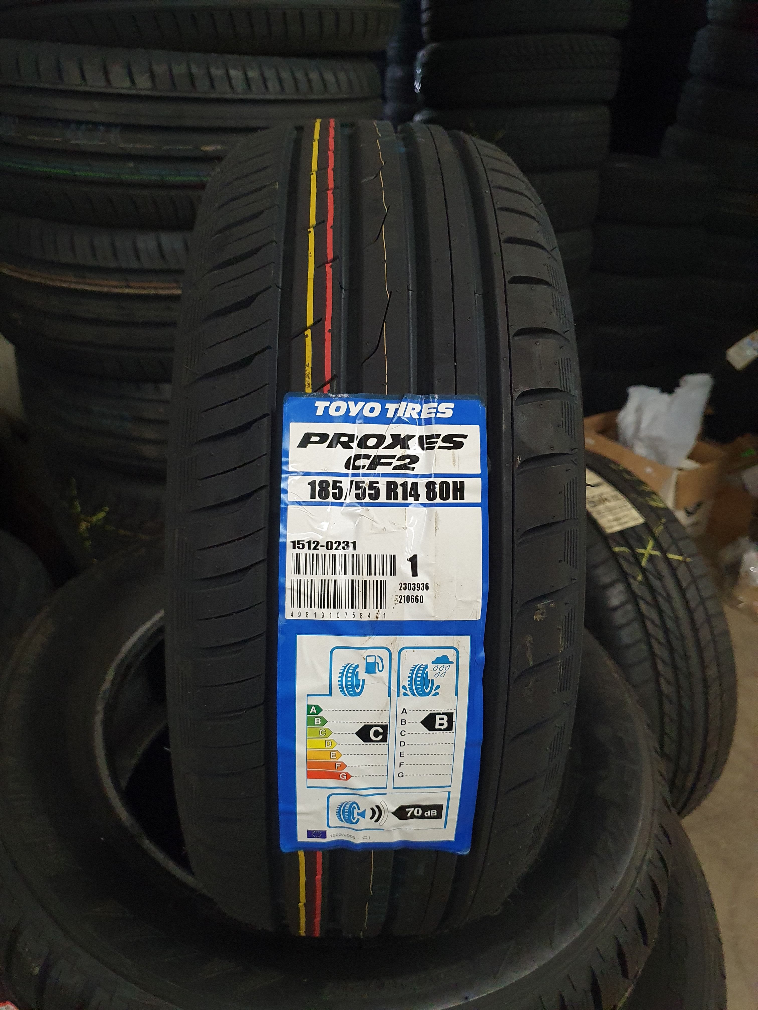 185/55r14 Toyo Pxcf2 80h Dot4119