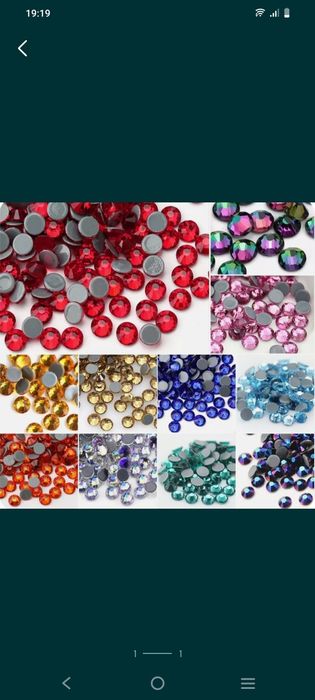 Стразы для рукоделия, камни под Сваровски цветные камни