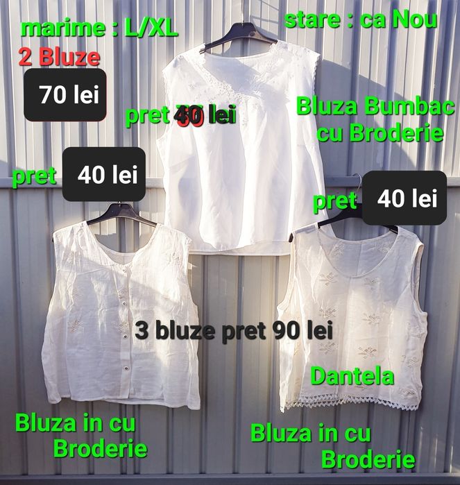 Bluze in cu broderie L/XL