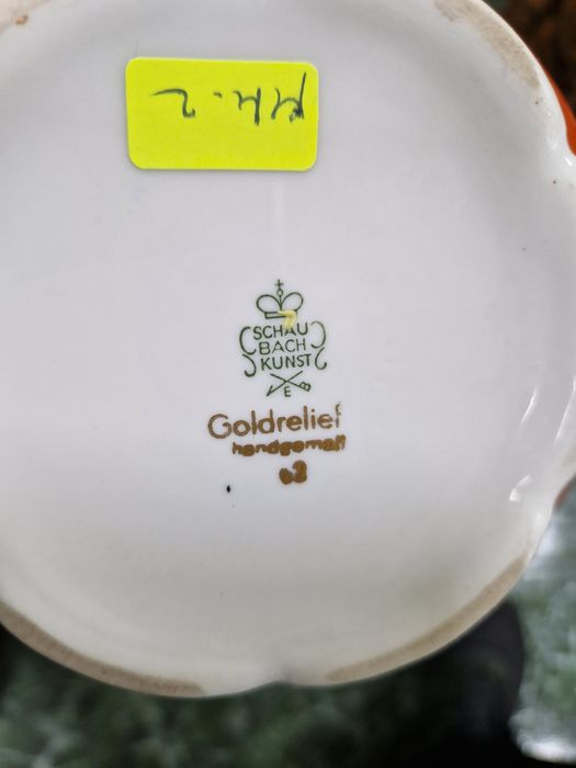 Стара рядка антикварна порцеланова кутия за бижута Schau bach Kunst