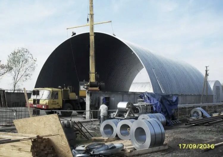 Ангар бескаркасный Арочный Зернохранилище Гарантия 10 лет