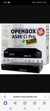 Продаю спутниковый ресивер с возможностью IPTV openbox AS4K pro