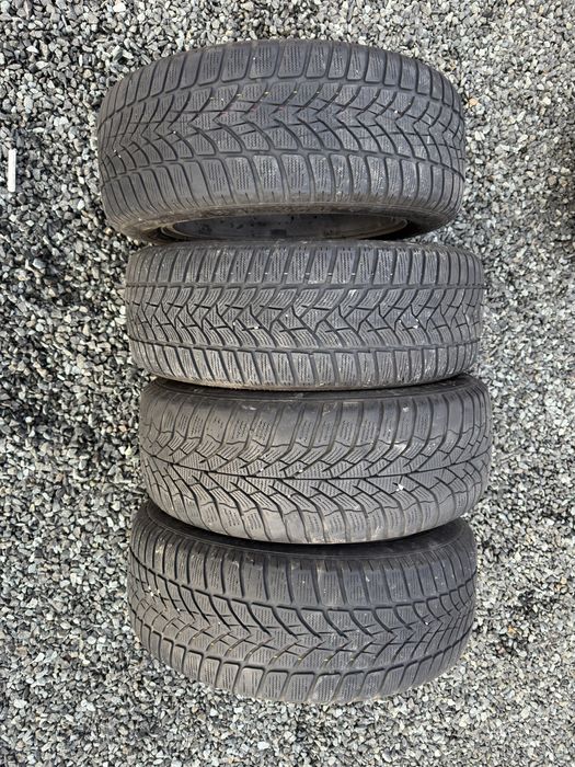 Set 4 anvelope 205 55 r16  cu jante de audi 5x112