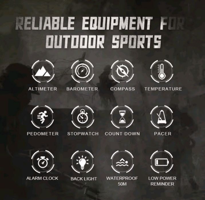 North Edge Apache-46, ceas outdoor/militar Compas/Baro/Altimetru/Termo