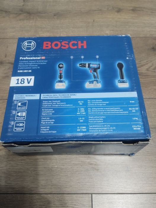 Filetante Bosch GSB 18V-45 cu percuție