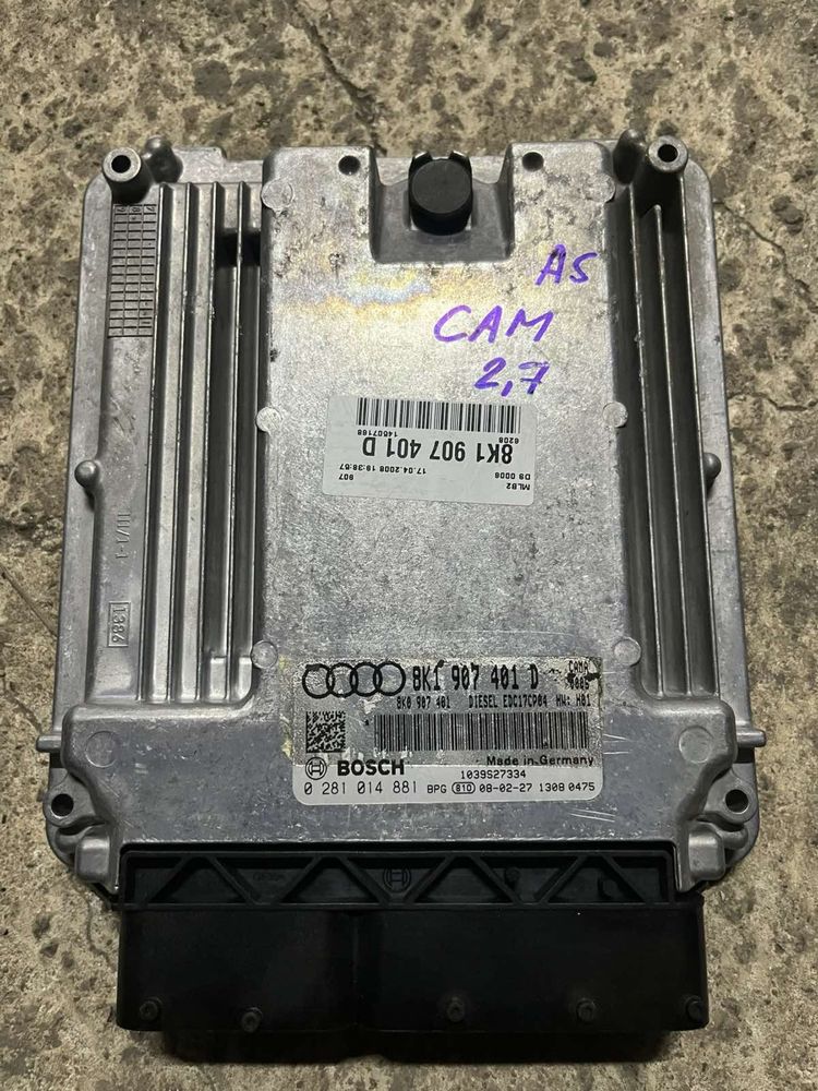 Компютър мотор  двигател ECU AUDI A4 B8 8t A5 Q5 2.7tdi CAM 8K1907401D