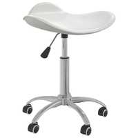 vidaXL Офис стол, бял, изкуствена кожа 3088555