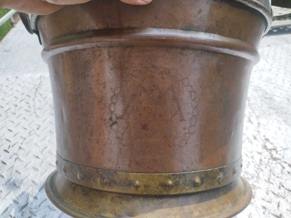 Oala de cupru decorațiune pensiune hotel conac muzeu