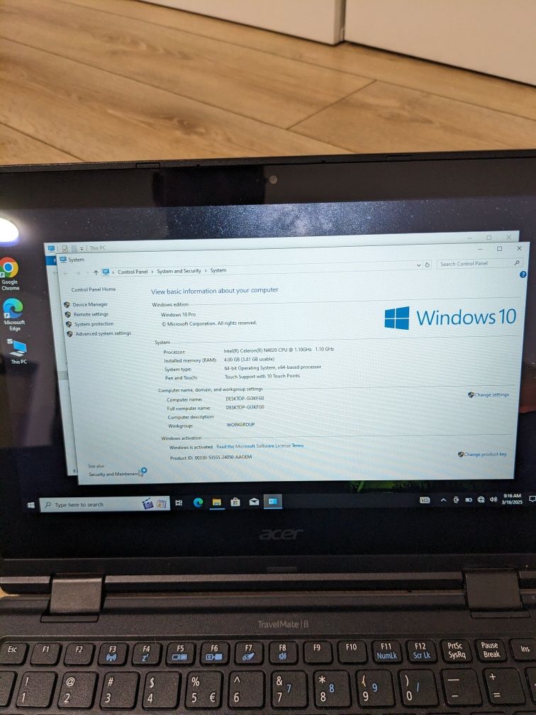 Laptop tableta acer travelmate spin b118