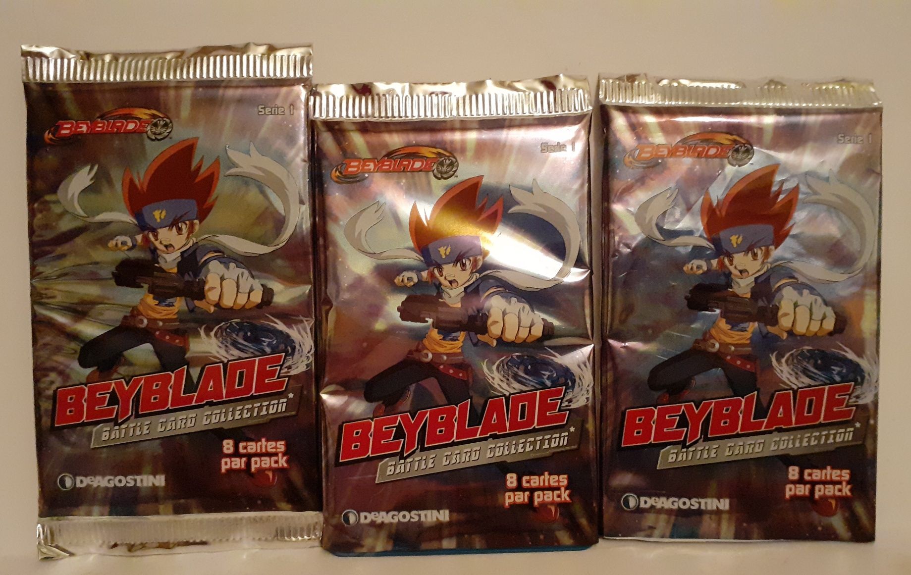Set 3 plicuri Beyblade Battle Card Collection